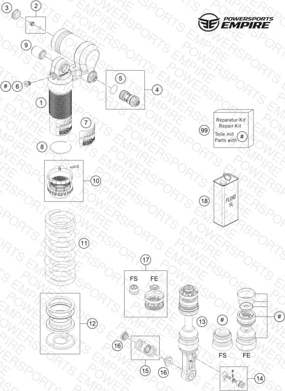 SHOCK ABSORBER DISASSEMBLED