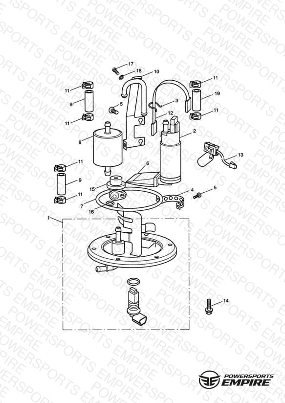 Fuel Pump/Filter >305059 Jet Blk/Neon Blue; >305222 Roulette Green; >305251 Fusion White Bikes