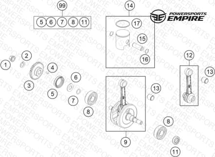 CRANKSHAFT, PISTON