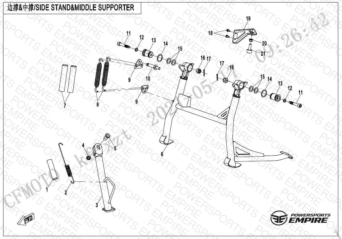 F03-4 — SIDE STAND & CENTER STAND