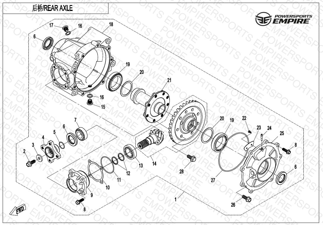 F33 — REAR AXLE(WITHOUT DIFFERENTIAL)
