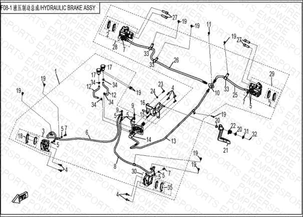 F08-1 — HYDRAULIC BRAKE ASSY