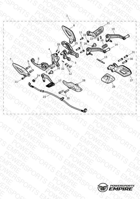 Foot Control Kit, Middle