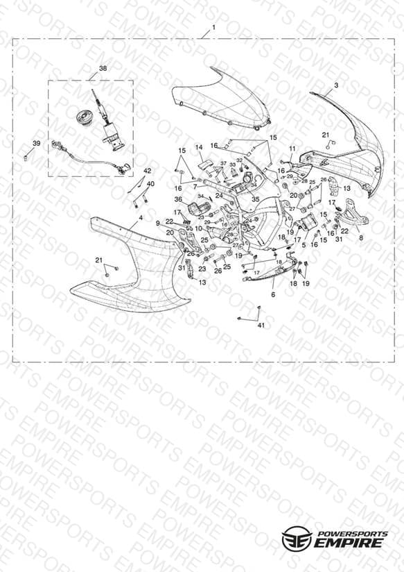 Front Fairing Kit, Painted - > 749069