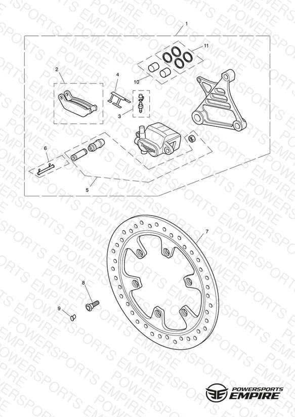 Rear Brake Caliper & Disc