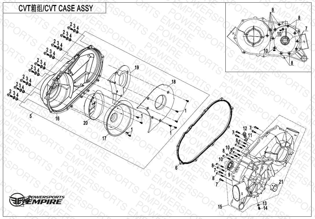 E01-3-V4 — CVT CASE ASSY