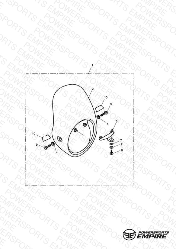 Flyscreen Kit, Solid White Stripe >281466-F2/279279-F4