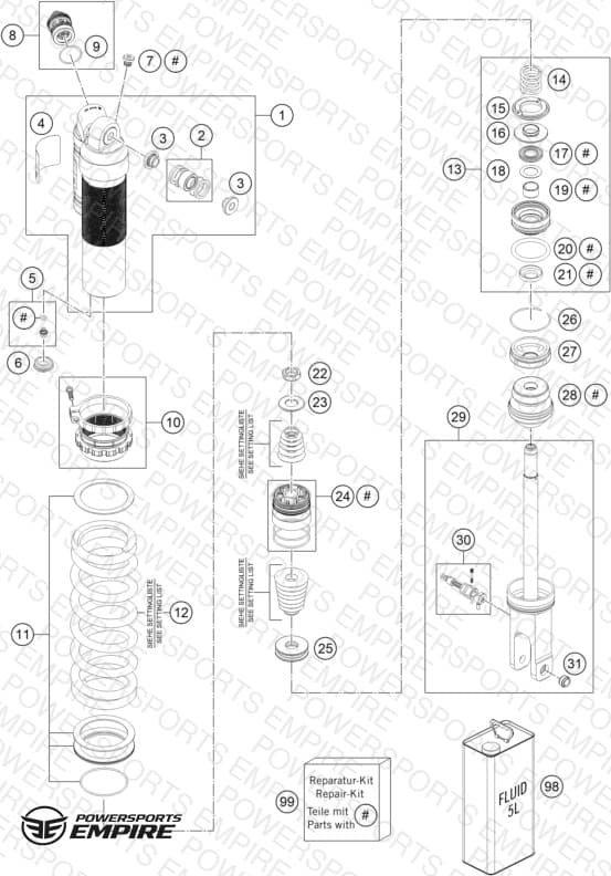 SHOCK ABSORBER DISASSEMBLED