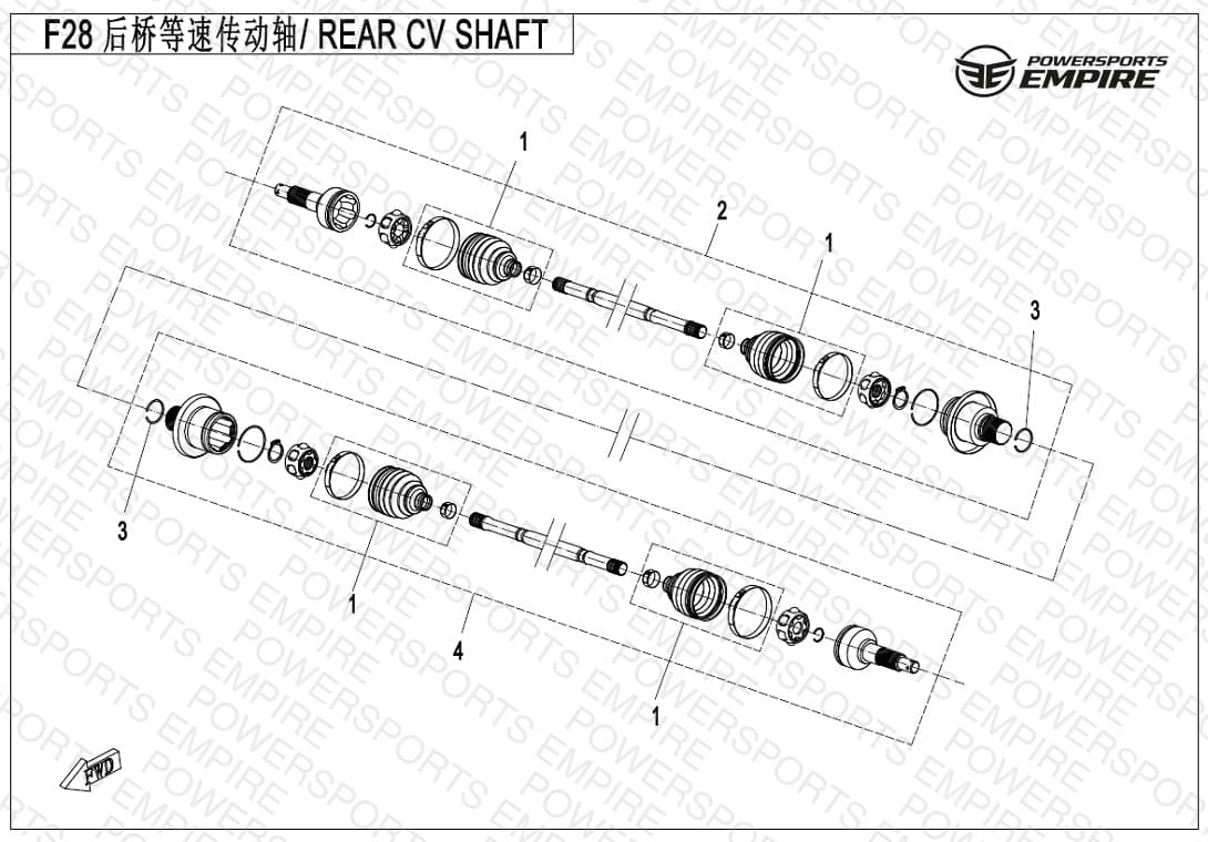 F28-V2 — REAR CV SHAFT