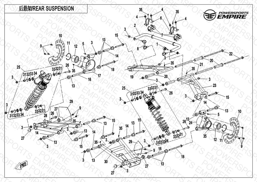 F06-B-V2 — REAR SUSPENSION(OLEO-PNEUMATIC SHOCK ABSORBER)