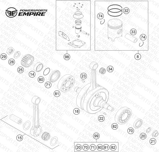 CRANKSHAFT, PISTON