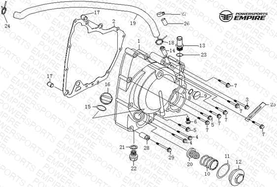 E03 — RIGHT SIDE COVER ASSY