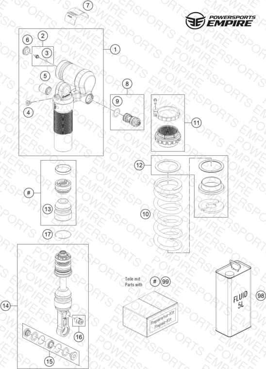 SHOCK ABSORBER DISASSEMBLED
