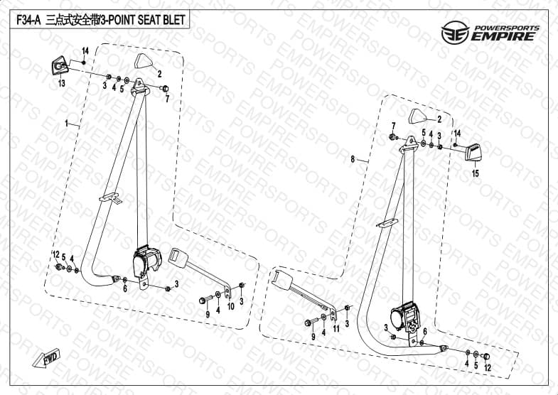 F34-A — 3-POINT SEAT BELT