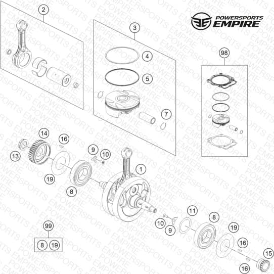 CRANKSHAFT, PISTON