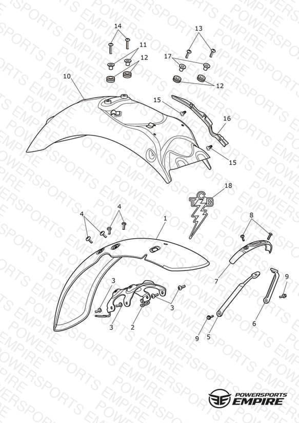 Mudguards - T120 Elvis Edition