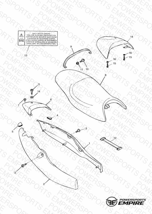 Bodywork - Rear Side Panels and Seat