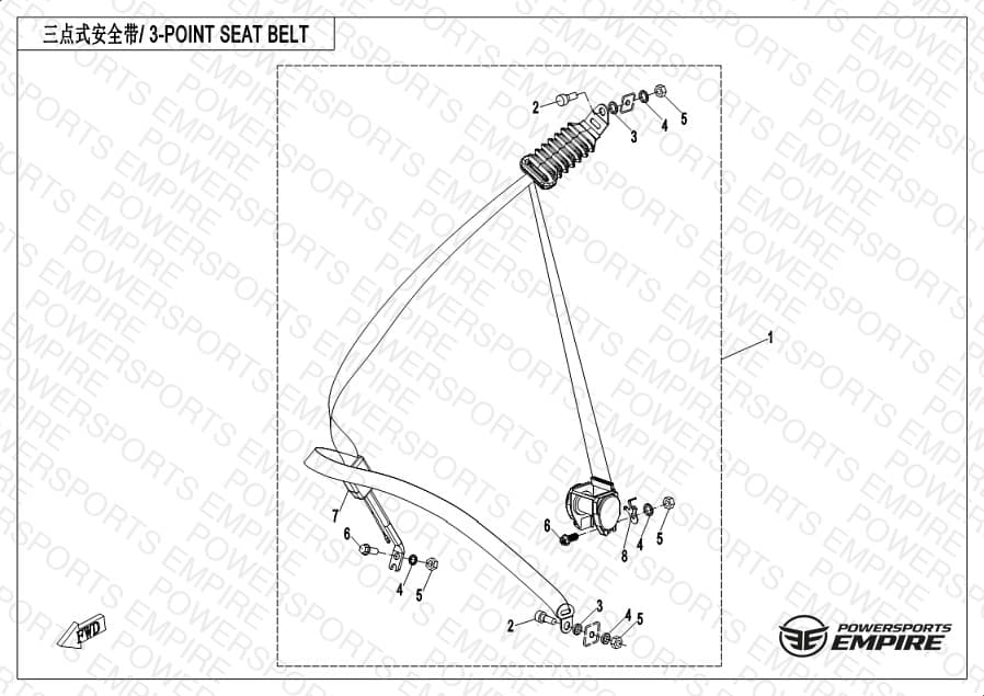 F34-1 — 3-POINT SEAT BELT (DRIVER)