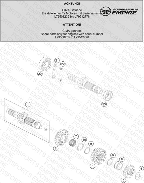 TRANSMISSION I - MAIN SHAFT