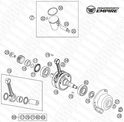 CRANKSHAFT, PISTON
