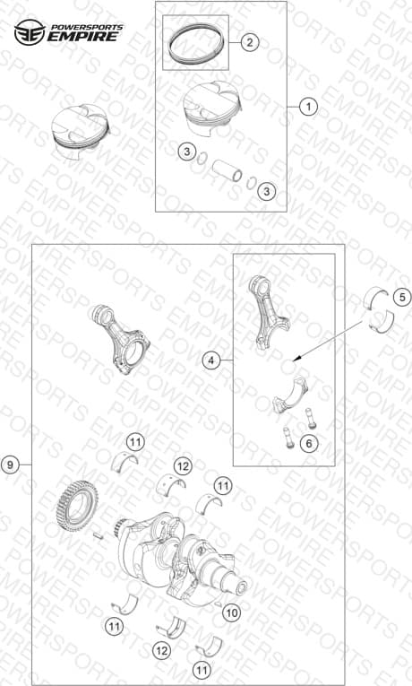 CRANKSHAFT, PISTON