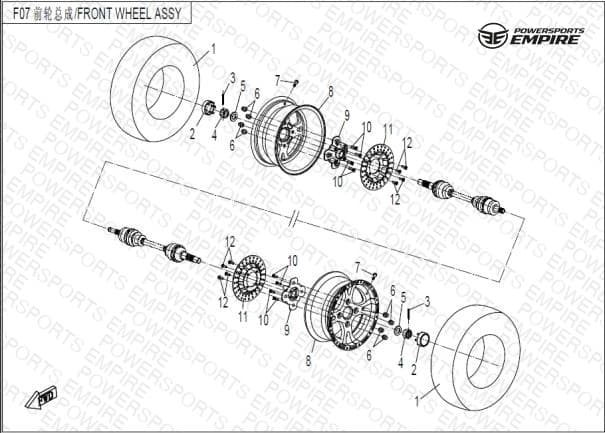 F07 — FRONT WHEEL ASSY
