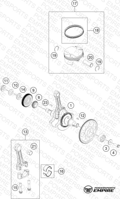 CRANKSHAFT, PISTON