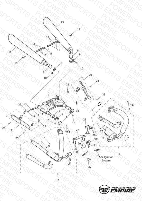Exhaust System - 780498 > - UK, GR, IN, DE, ES, FR, IT, NL, PT & SE