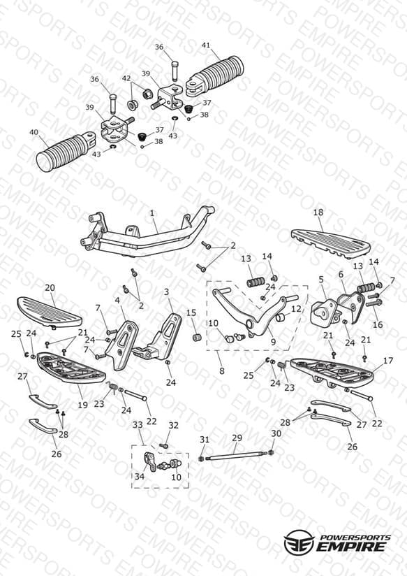 Footrests & Mountings 611135 > (inc 611105)