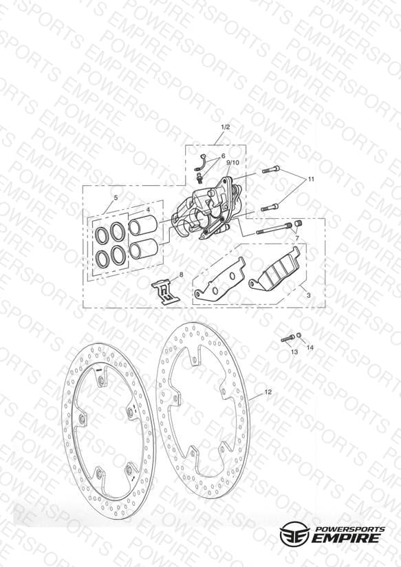 Front Brake Caliper & Discs