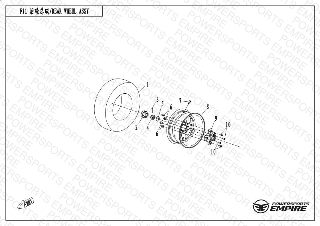 F11 — REAR WHEEL ASSY