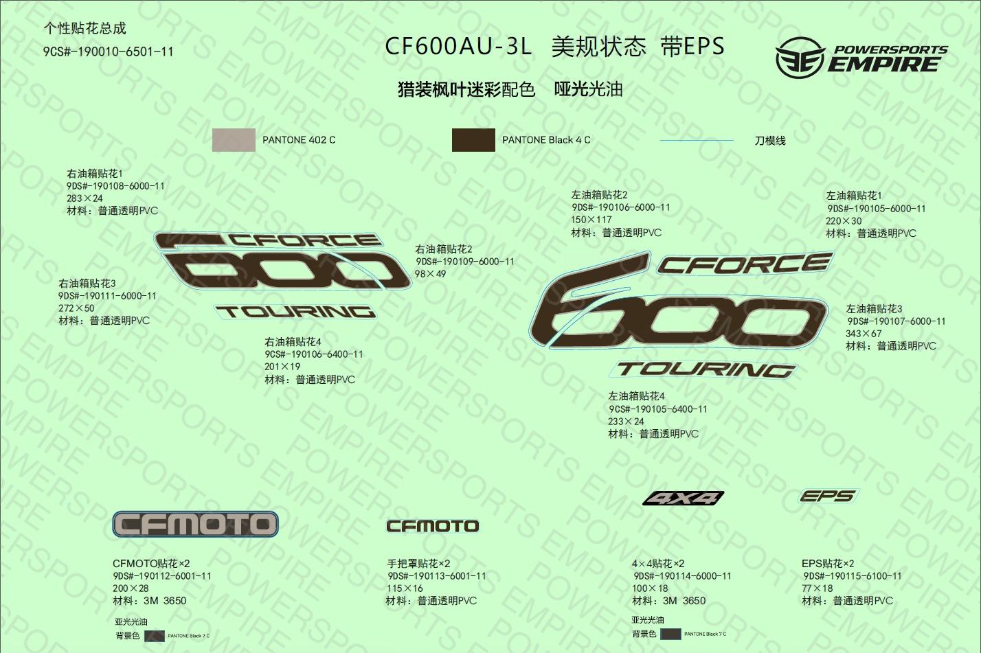 F19-1-B — DECAL KITS(NA,TRUE TIMBER CAMO&WITH EPS)