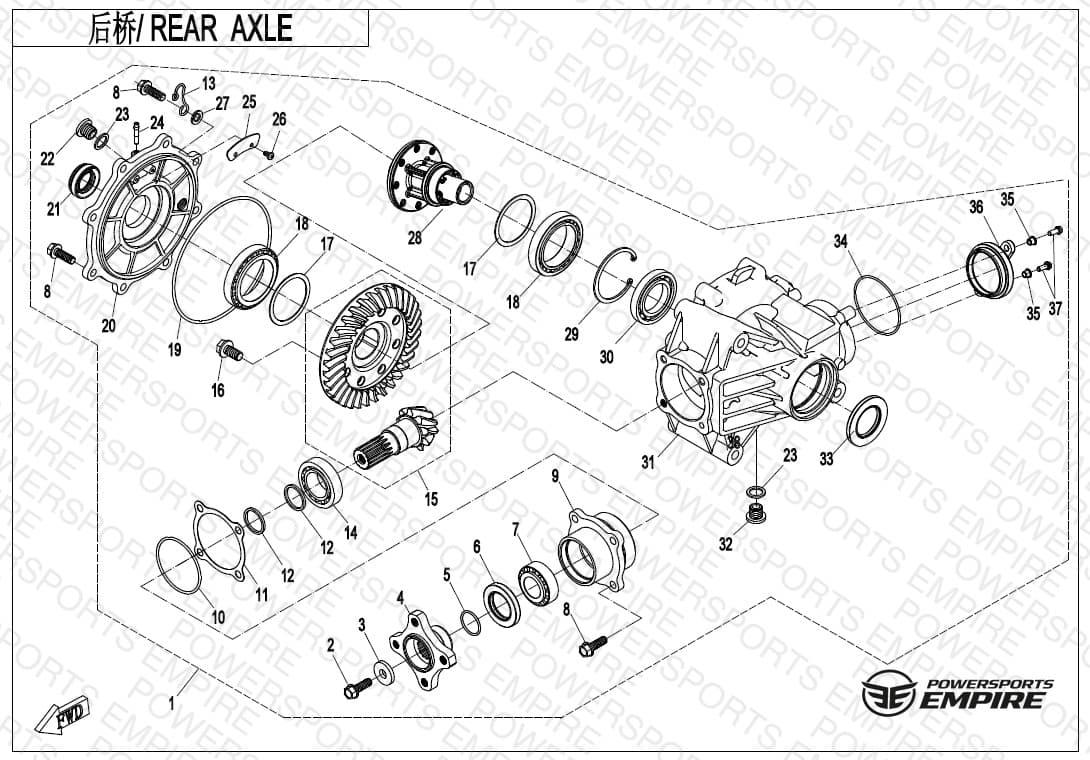 F33-A — REAR AXLE(WITHOUT DIFFERENTIAL)