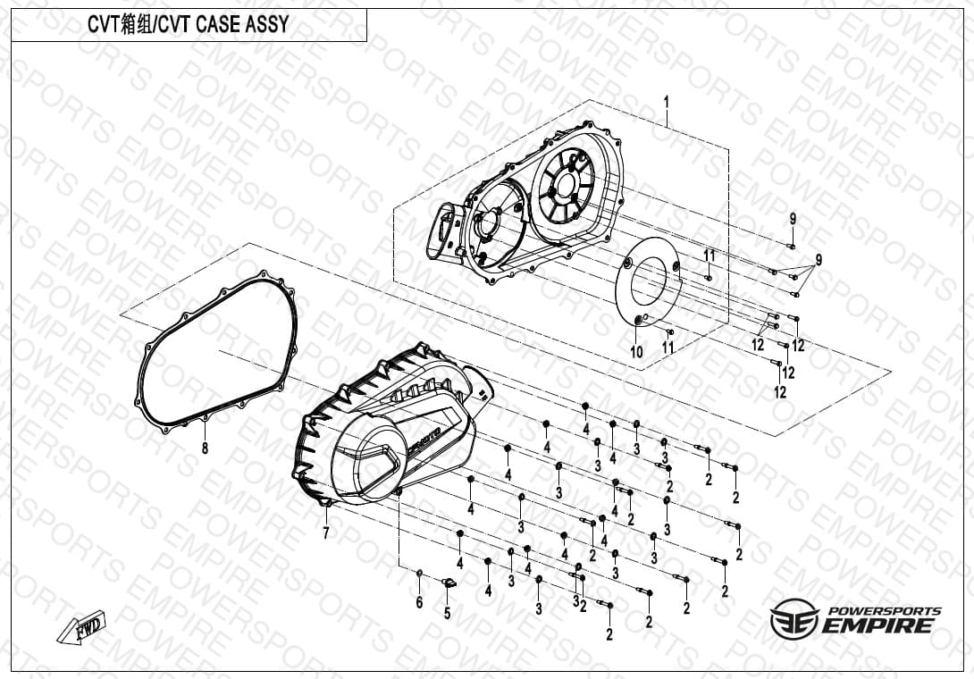 E01-3 — CVT CASE ASSY