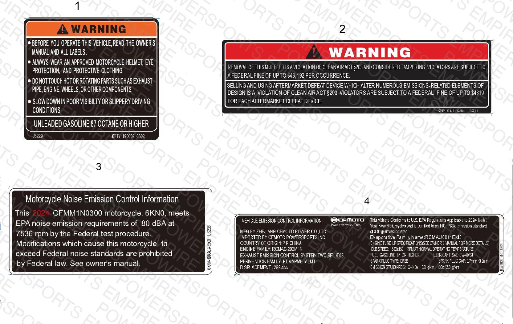 F19 — WARNING DECAL