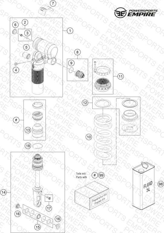 SHOCK ABSORBER DISASSEMBLED