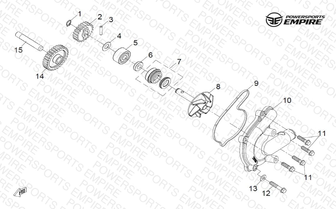 E26 — WATER PUMP ASSY.