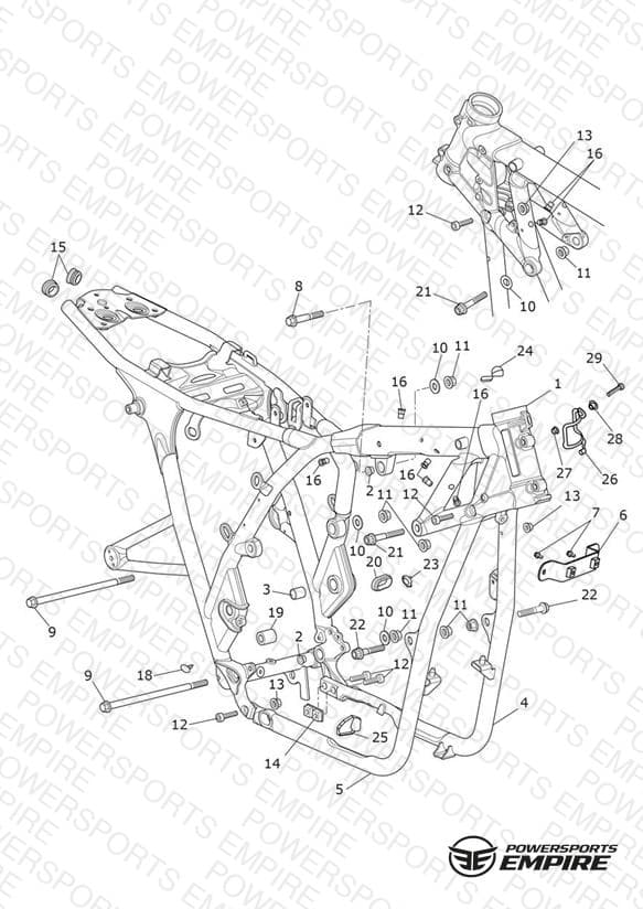Main Frame Assembly - 914973 > All Expt BR & IN, 917475 > BR & IN Only