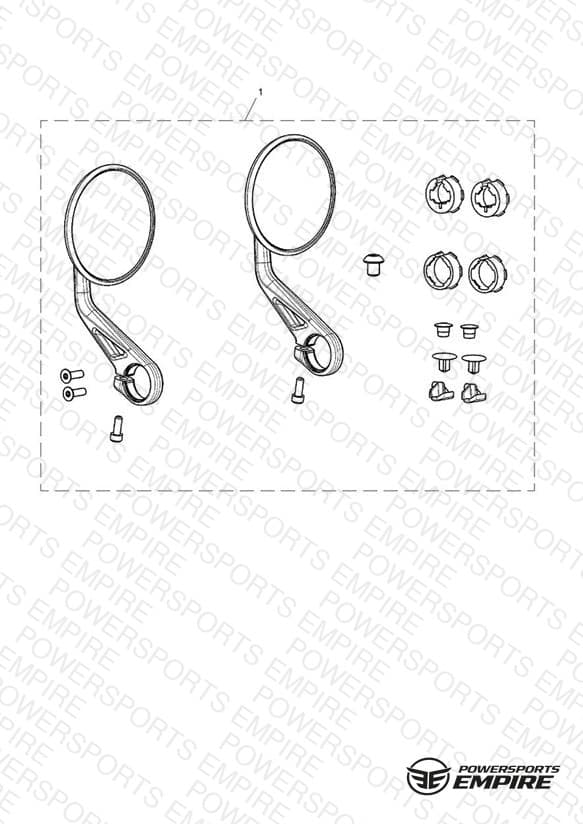 Mirrors, Pair, Bar End Kit