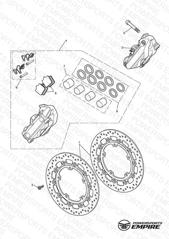 Front Brake Caliper & Discs - 333179 >