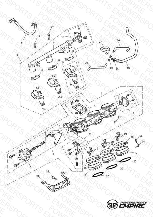 Throttles, Injectors and Fuel Rail