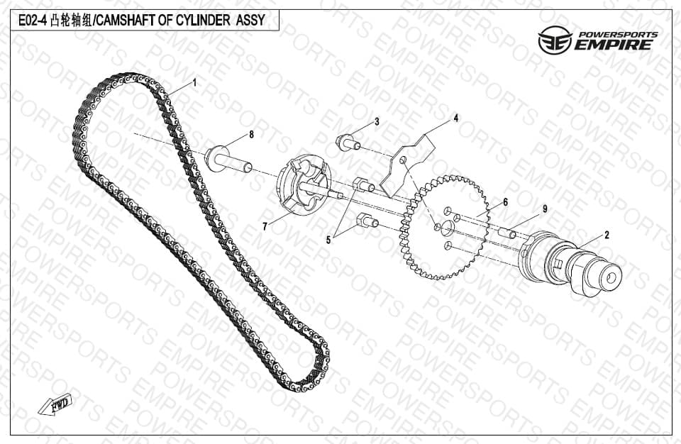 E02-4 — CAMSHAFT OF CYLINDER ASSY