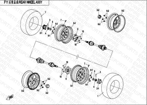 F11 — REAR WHEEL ASSY