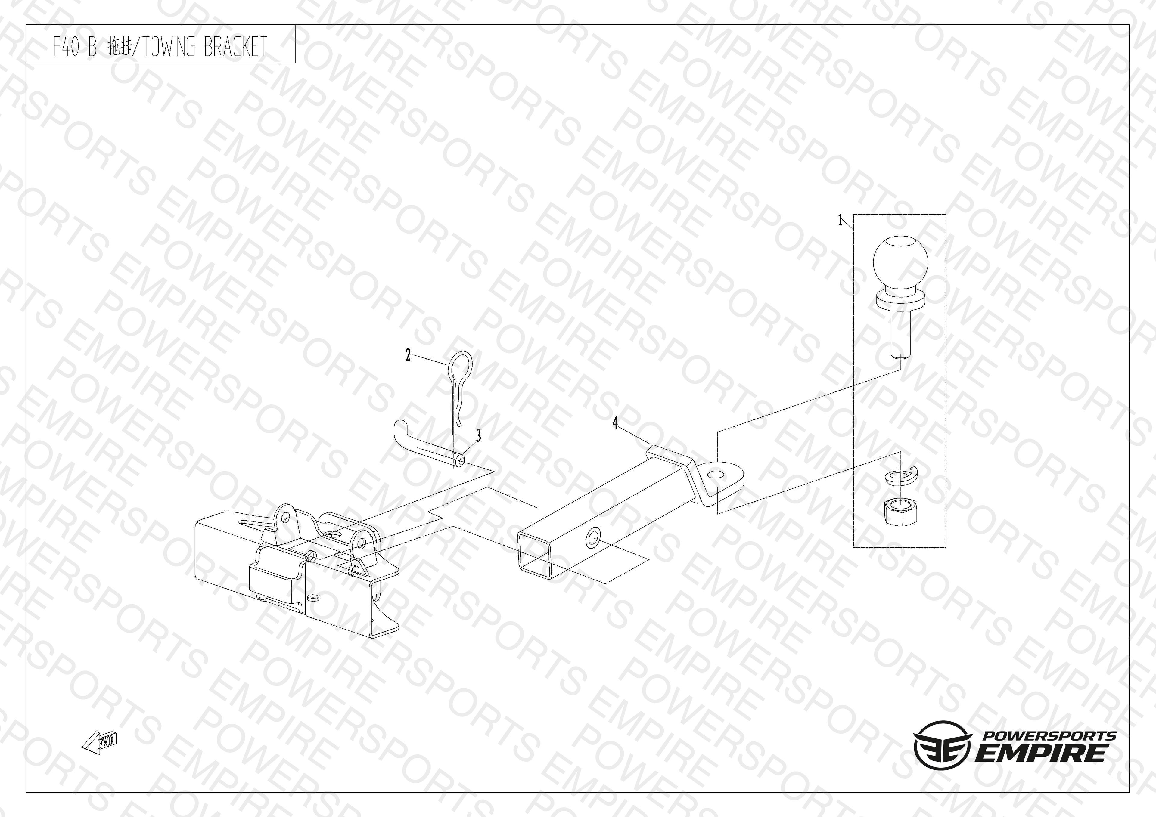F40-B — TOWING BRACKET (RECEIVER TYPE)