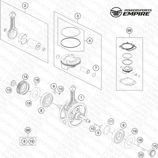 CRANKSHAFT, PISTON