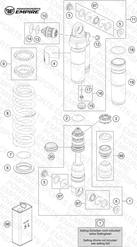 SHOCK ABSORBER DISASSEMBLED