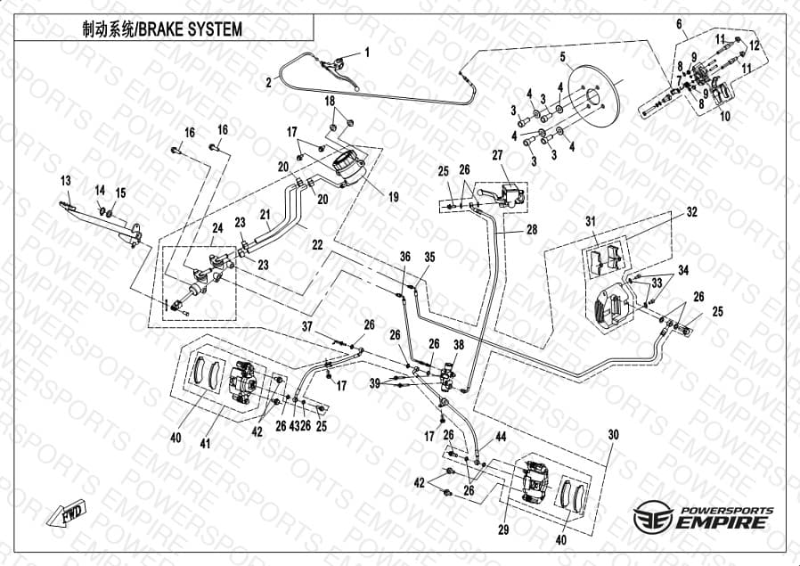 F08-1-B — BRAKE SYSTEM(WITH HYDRAULIC DISTRIBUTION VALVE,SUMITOMO PLUG)