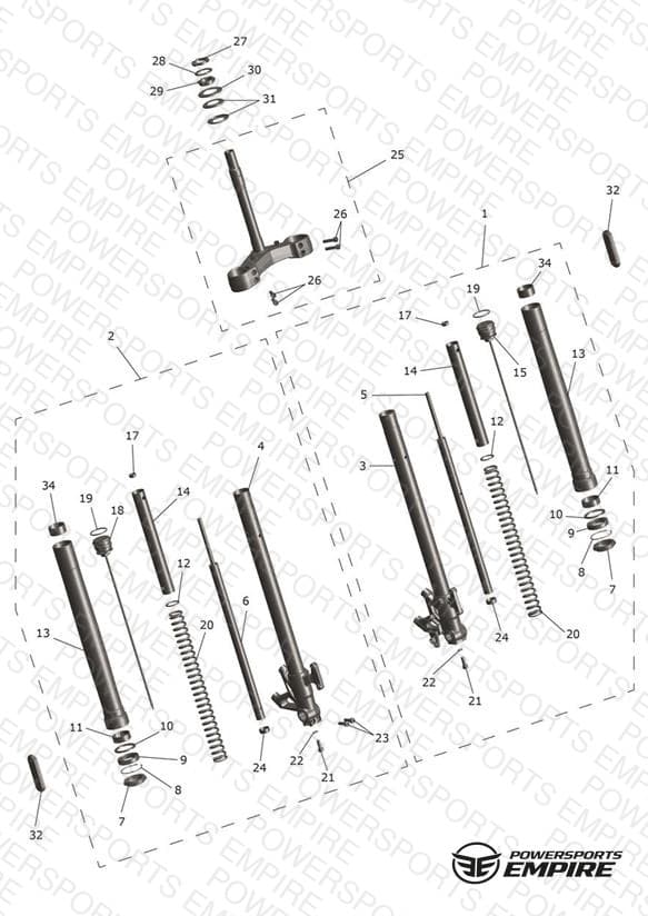 Front Forks & Lower Yoke Assy