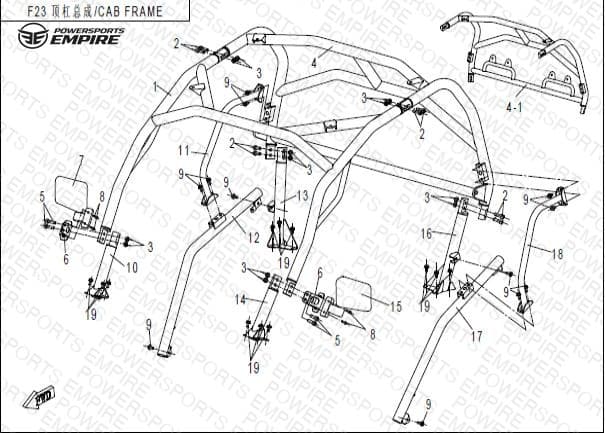 F23(2) — CAB FRAME(ROPS)