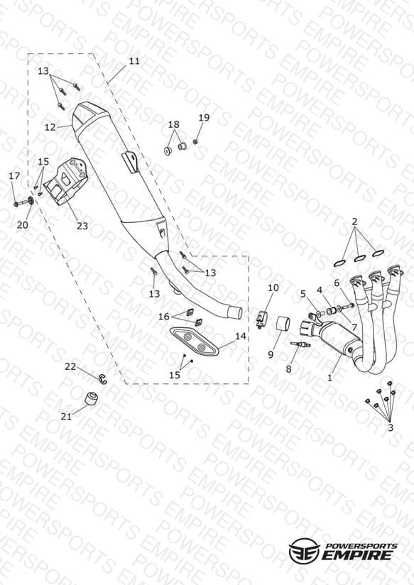 Exhaust System - N/A to Low Ride Height Version